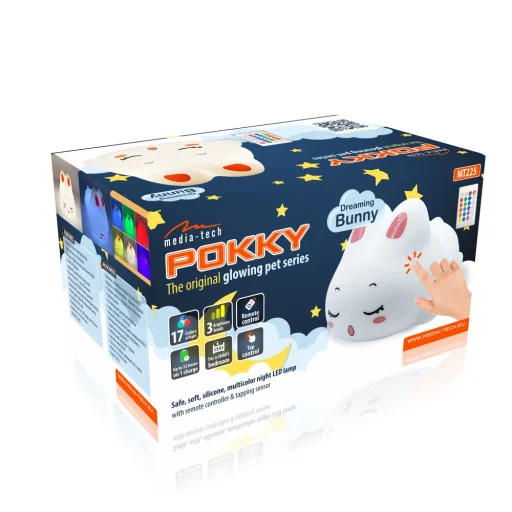 Media-Tech MT225 Pokky Dreaming Bunny silikónová detská nočná lampa - 10