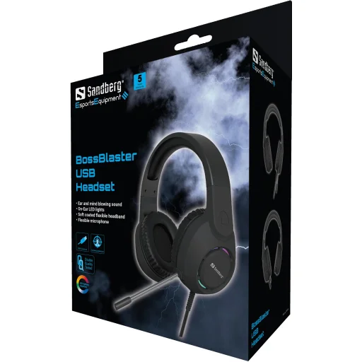 Sandberg 126-49 BossBlaster USB náhlavná súprava - 5