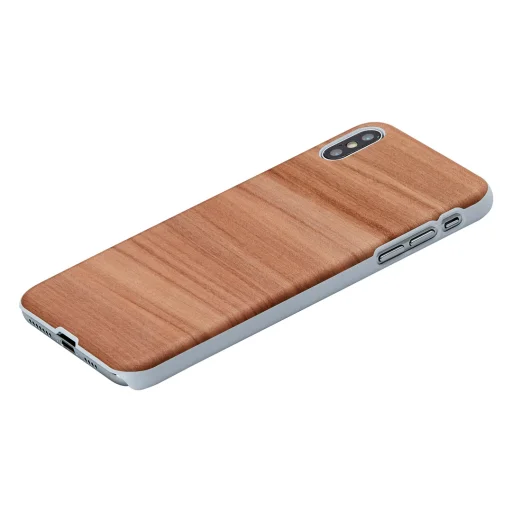 MAN&WOOD iPhone XS Max cappuccino white flipové puzdro - 2