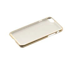 Tellur tvrdý zadný kryt pre iPhone 7, vodorovne pruhovaný, zlatý