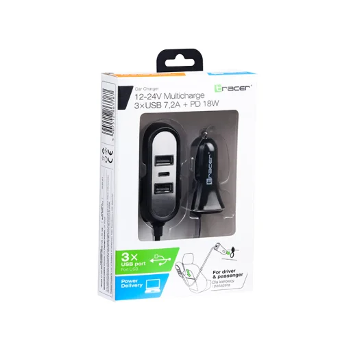 Tracer 46351 Multicharger 3 USB autonabíjačka - 4