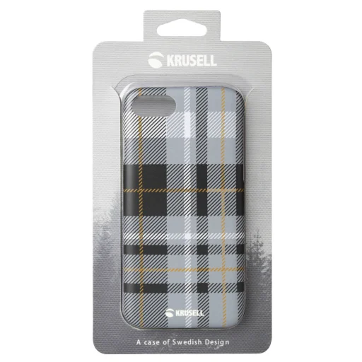 Krusell Limited Cover Apple iPhone 8/7 tmavosivé kockované puzdro - 5