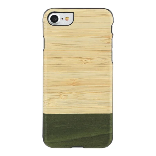 MAN&WOOD iPhone 7/8/SE (2020) bambusový les čierny kryt - 1
