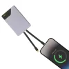 Tellur Power Bank 10000mAh so zabudovanými káblami USB-C a Lightning, fialová thumbnail