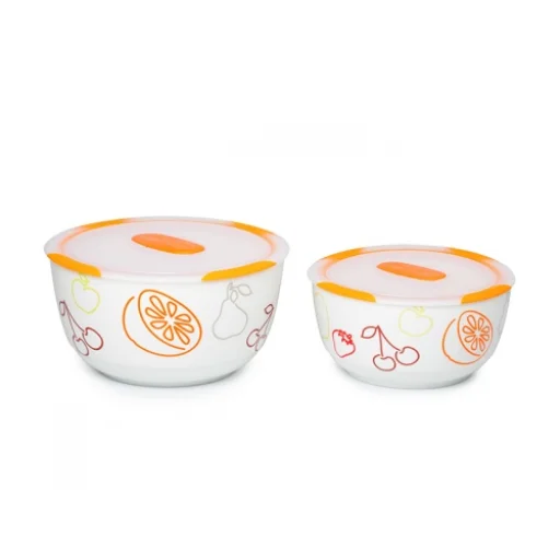 Oursson BS4781RC/OR oranžová keramická sada šalátových mís - 4