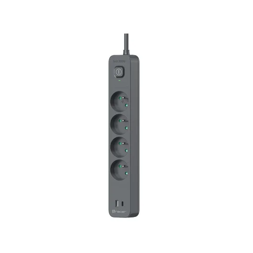 Tracer 47026 Power Line+ 1,5 m prepäťová ochrana so 4 zásuvkami + 1× USB-A a 1× USB-C (PD 18 W) - 2