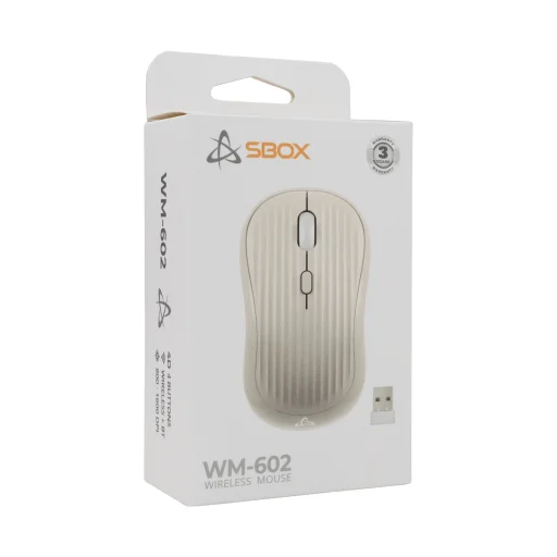 Sbox WM-602 béžová bezdrôtová myš - 6