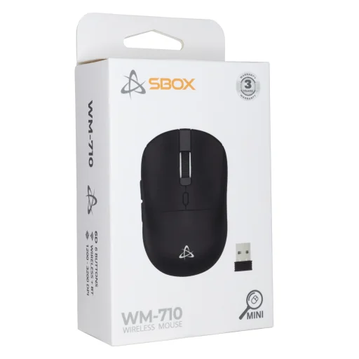 Sbox WM-710 Black bezdrôtová myš - 6