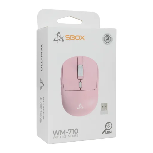 Sbox WM-710 Pink bezdrôtová myš - 6