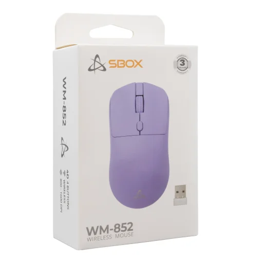 Sbox WM-852 fialová bezdrôtová myš - 6