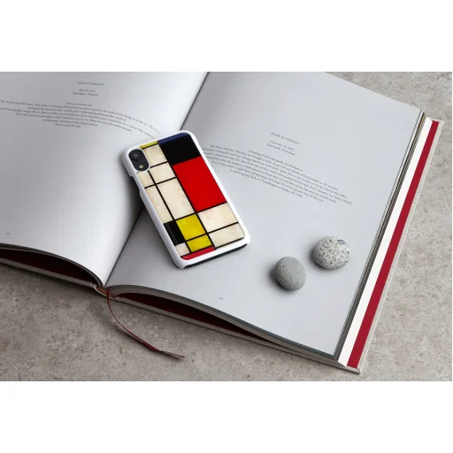 iKins iPhone XR flipové puzdro mondrian white - 3