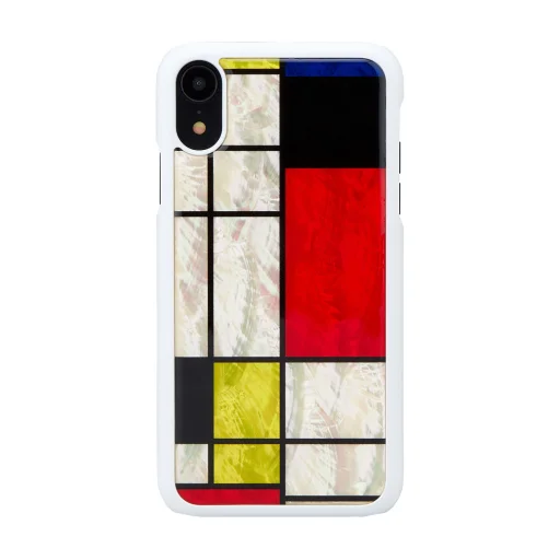 iKins iPhone XR flipové puzdro mondrian white - 1