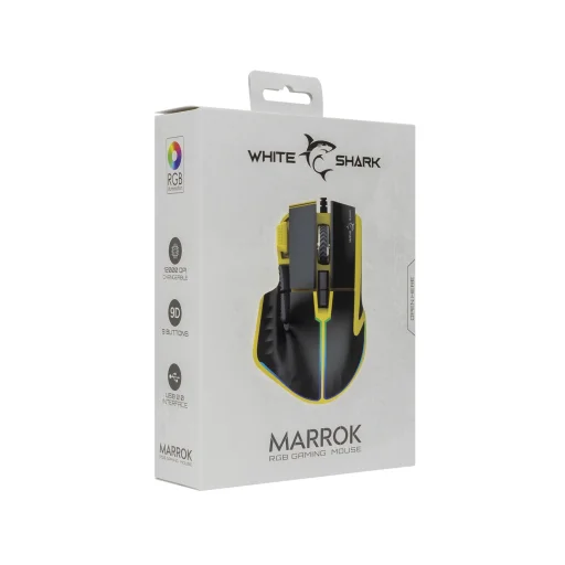 White Shark GM-9006 MARROK žltá RGB herná myš - 13