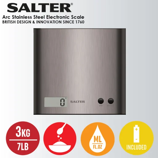 Salter 1087 SSDRCEU16 Pro digitálna kuchynská váha strieborná - 2
