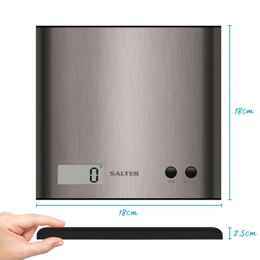 Salter 1087 SSDRCEU16 Pro digitálna kuchynská váha strieborná - 6