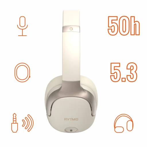 Slúchadlá Manta HDP1001CR Rytmo Elegance Cream - 2