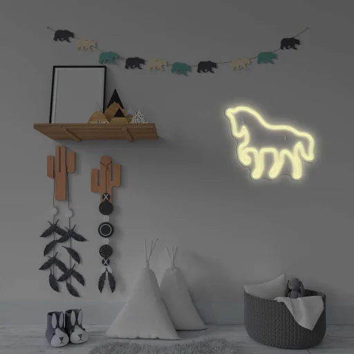 Manta SNL103WH Style Neon Lights HORSE biela dekoračná lampa - 3