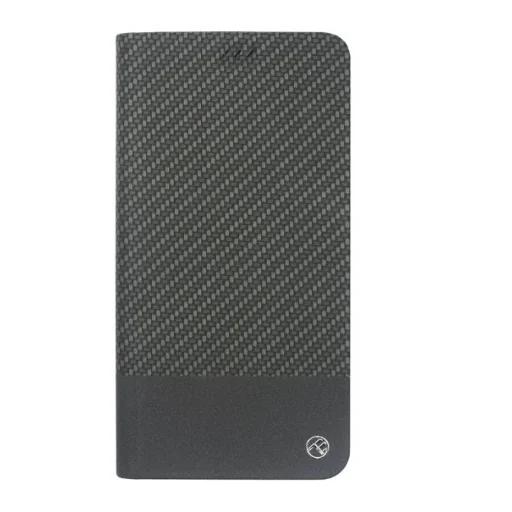 Tellur Carbon flipové puzdro pre iPhone XS MAX, čierne puzdro - 1