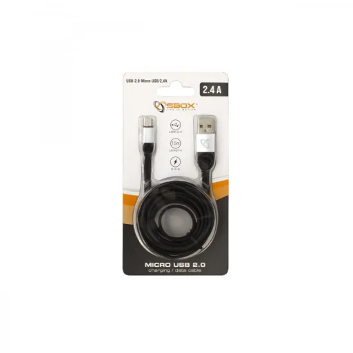Sbox USB–Micro USB kábel 1,5 m USB-MICRO-2,4A - 3