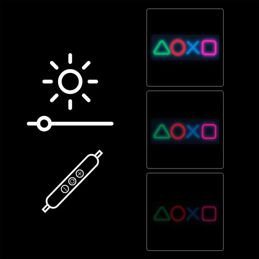 Manta SNL111MT Style Neon Lights Gaming Symbols dekoračná LED lampa - 3