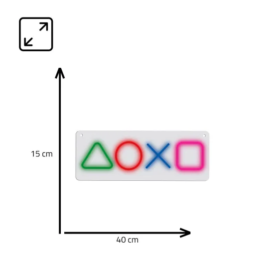 Manta SNL111MT Style Neon Lights Gaming Symbols dekoračná LED lampa - 6