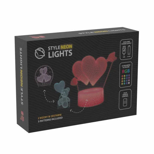 Manta SNL115RGB LED dekoračná lampa srdce RGB 3D - 2