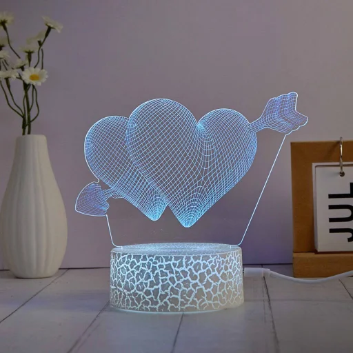 Manta SNL115RGB LED dekoračná lampa srdce RGB 3D - 3