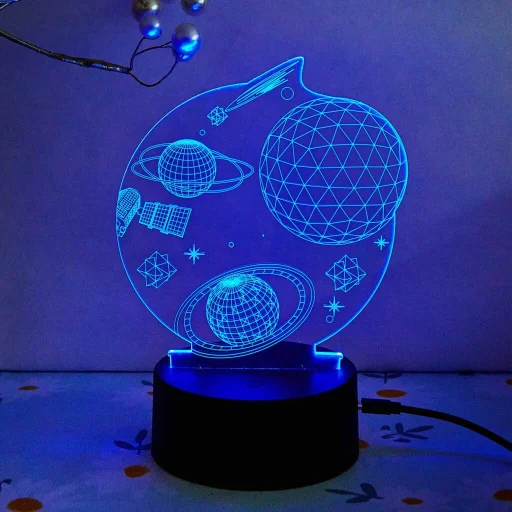 Manta SNL118RGB LED lampa svetelná dekorácia Kozmos RGB 3D - 5