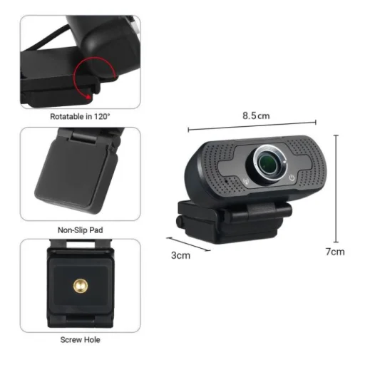 Tellur Full HD 2 MP webkamera s automatickým zaostrovaním, čierna - 6