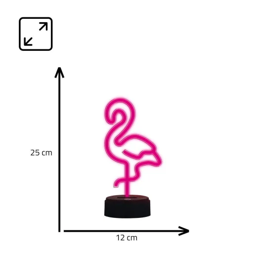 Manta SNL79PK LED svetelná dekorácia plameniak lampa 2 ružová - 6