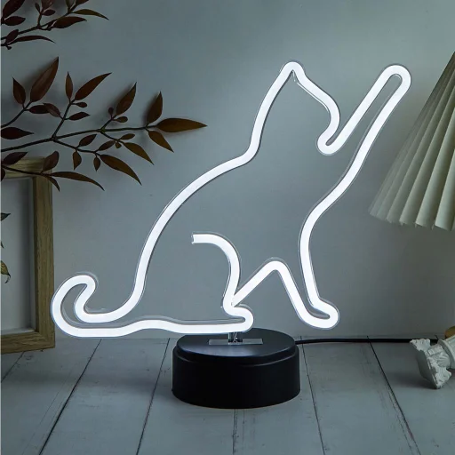 Manta SNL80WH LED lampa svetelná dekorácia Mačka 2 biela - 3