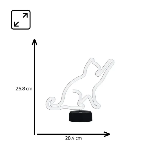 Manta SNL80WH LED lampa svetelná dekorácia Mačka 2 biela - 6