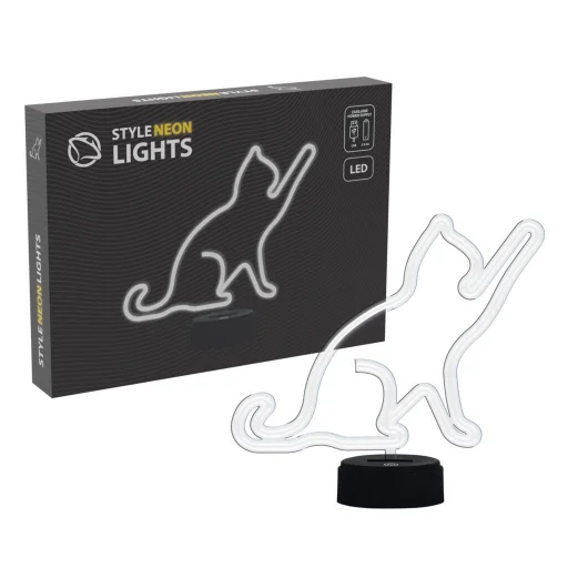 Manta SNL80WH LED lampa svetelná dekorácia Mačka 2 biela - 1