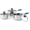 Russell Hobbs RH01178EU Opulence 3-dielna sada hrncov s modrými rukoväťami thumbnail