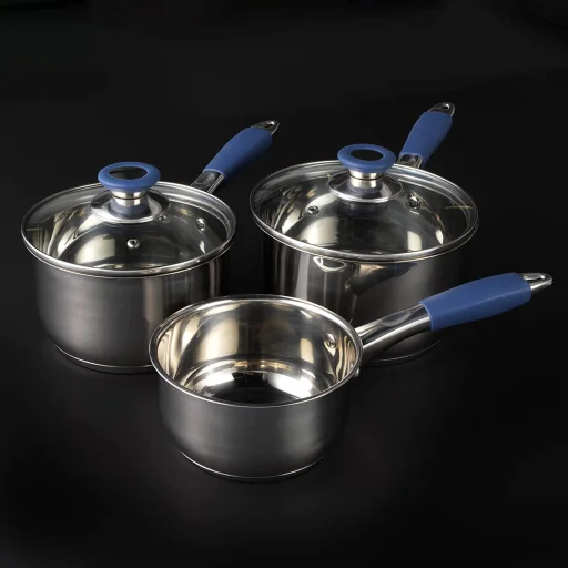 Russell Hobbs RH01178EU Opulence 3-dielna sada hrncov s modrými rukoväťami - 9