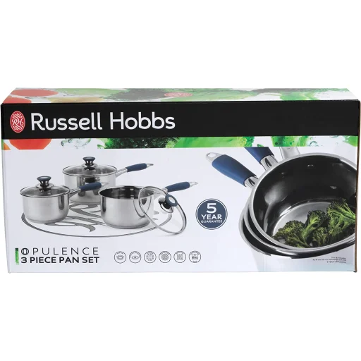Russell Hobbs RH01178EU Opulence 3-dielna sada hrncov s modrými rukoväťami - 10