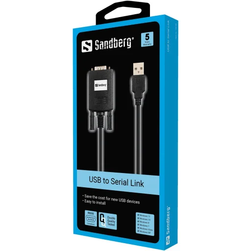 Sandberg 133-08 USB–sériový (9-pinový) RS232 adaptér - 2