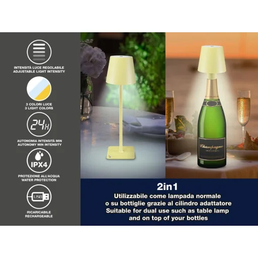 Nabíjateľná stolná lampa Beper P201UTP126 - 2