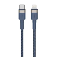 Orsen S51 Type-C – Lightning 3A 1 m modrý kábel