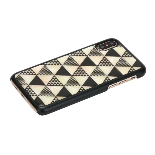 iKins SmartPhone puzdro na iPhone XS/S, s pyramídovým vzorom, čierne puzdro - 2