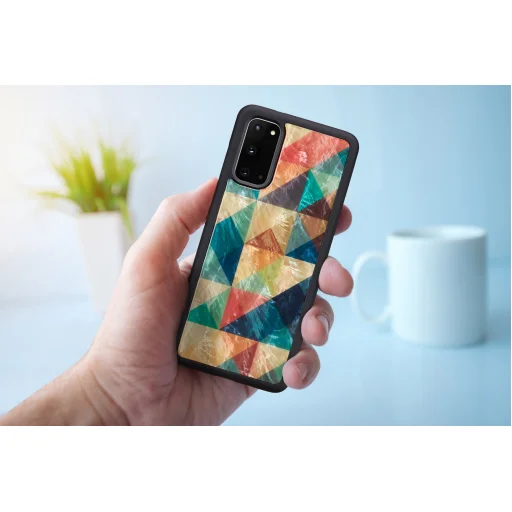 iKins mozaikový čierny kryt pre Samsung Galaxy S20 - 4