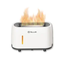 Tellur Flame aróma difuzér 240ml, 12 hodín, diaľkové ovládanie, biely