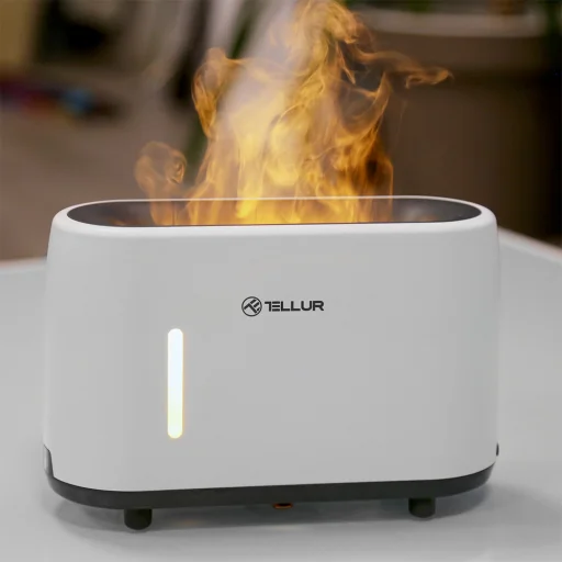 Tellur Flame aróma difuzér 240ml, 12 hodín, diaľkové ovládanie, biely - 8