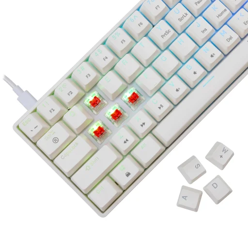 White Shark GK-004211 Shinobi 2 Red Switch biela US herná klávesnica - 3