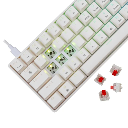 White Shark GK-004211 Shinobi 2 Red Switch biela US herná klávesnica - 4