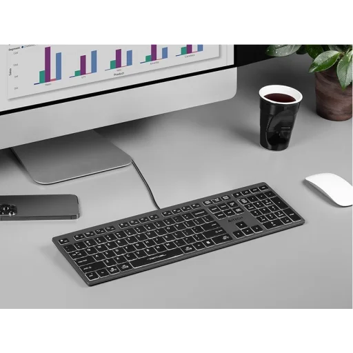 A4Tech FSTYLER FX60H sivo-biela podsvietená drôtová klávesnica - 4