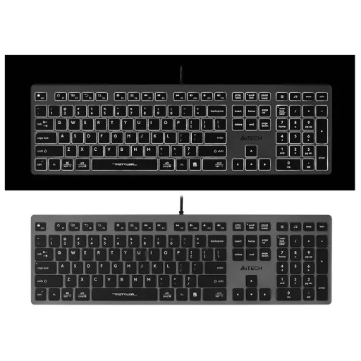 A4Tech FSTYLER FX60H sivo-biela podsvietená drôtová klávesnica - 5