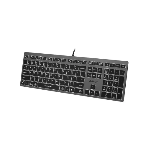 A4Tech FSTYLER FX60H sivo-biela podsvietená drôtová klávesnica - 1