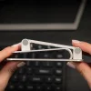 Tellur hliníkový stolný držiak na telefón, strieborný thumbnail