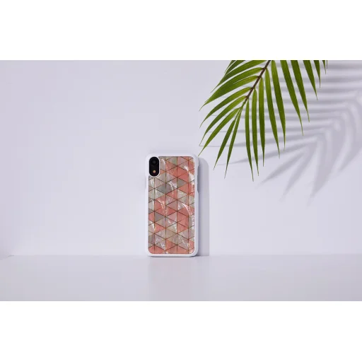 iKins iPhone XR flipové puzdro diamantovo biele - 4